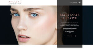 Apsaras Aesthetic clinic website in Coventry